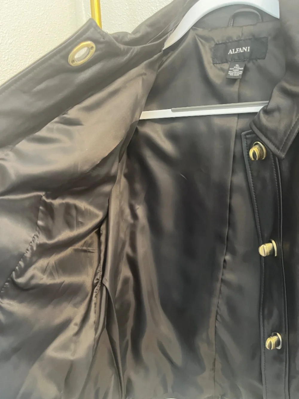 NWT Alfani Dark Brown Leather Jacket Womens XL - Picture 5 of 6